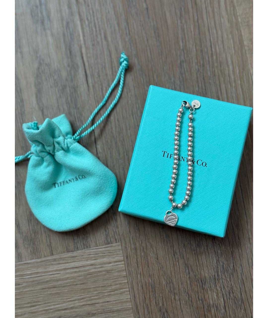 TIFFANY&CO Розовый серебряный браслет, фото 4