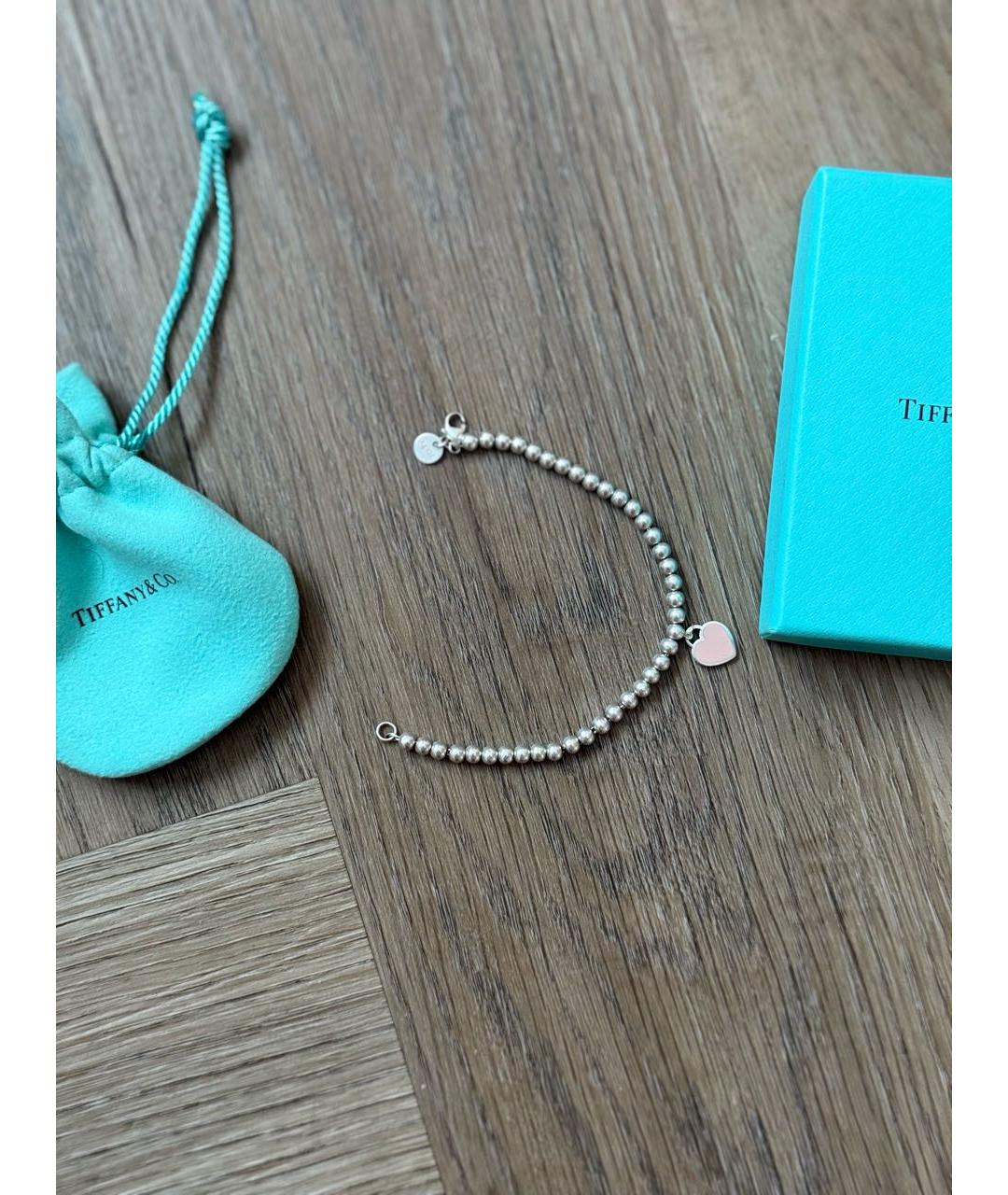 TIFFANY&CO Розовый серебряный браслет, фото 3