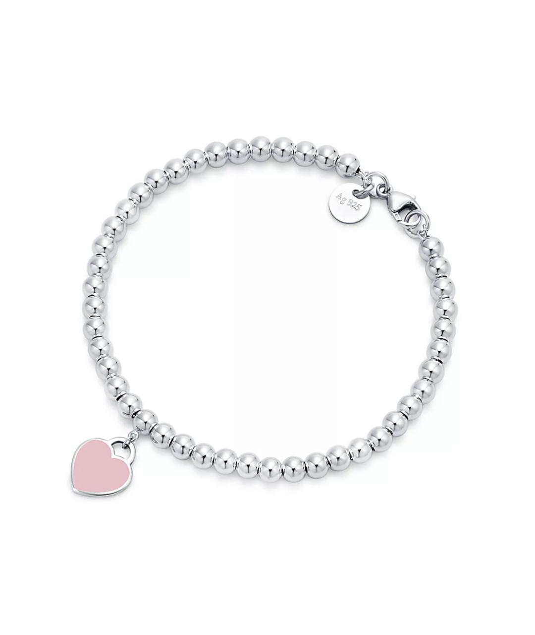 TIFFANY&CO Розовый серебряный браслет, фото 10