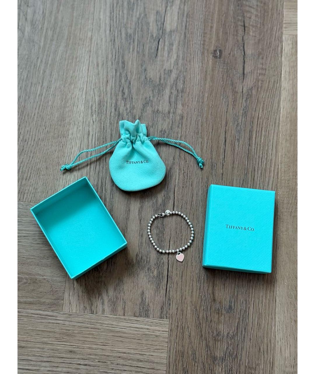 TIFFANY&CO Розовый серебряный браслет, фото 6