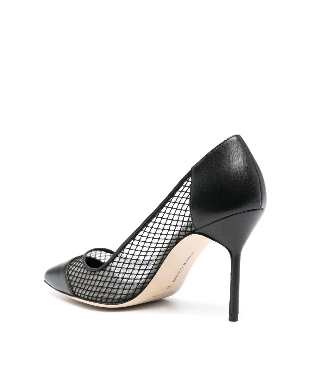 MANOLO BLAHNIK Черные кожаные туфли, фото 3