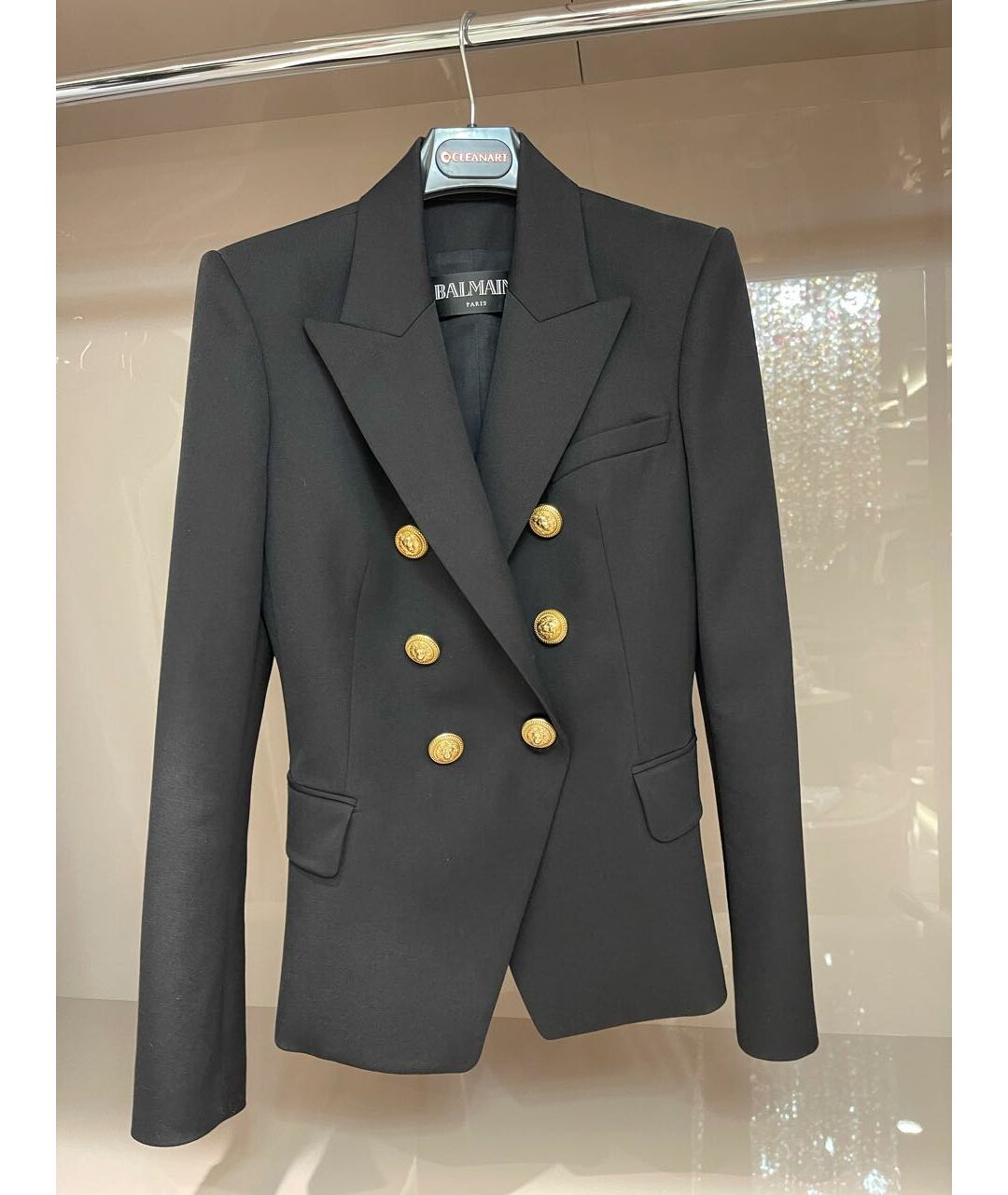 BALMAIN Черный шерстяной жакет/пиджак, фото 6