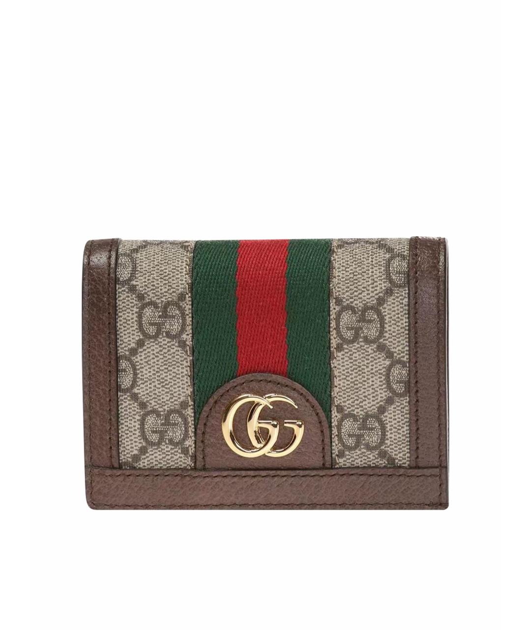 GUCCI Коричневый кожаный кошелек, фото 1