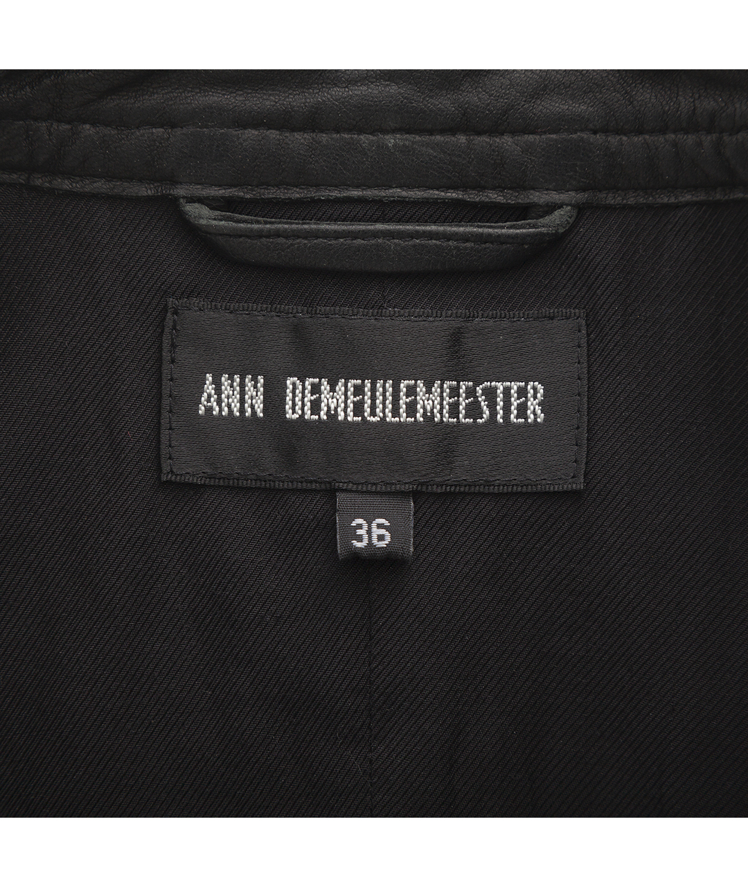 ANN DEMEULEMEESTER Черный кожаный жилет, фото 3