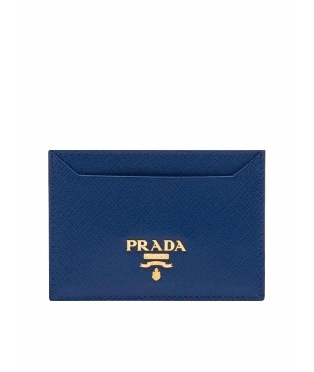 PRADA Темно-синий кожаный кошелек, фото 1