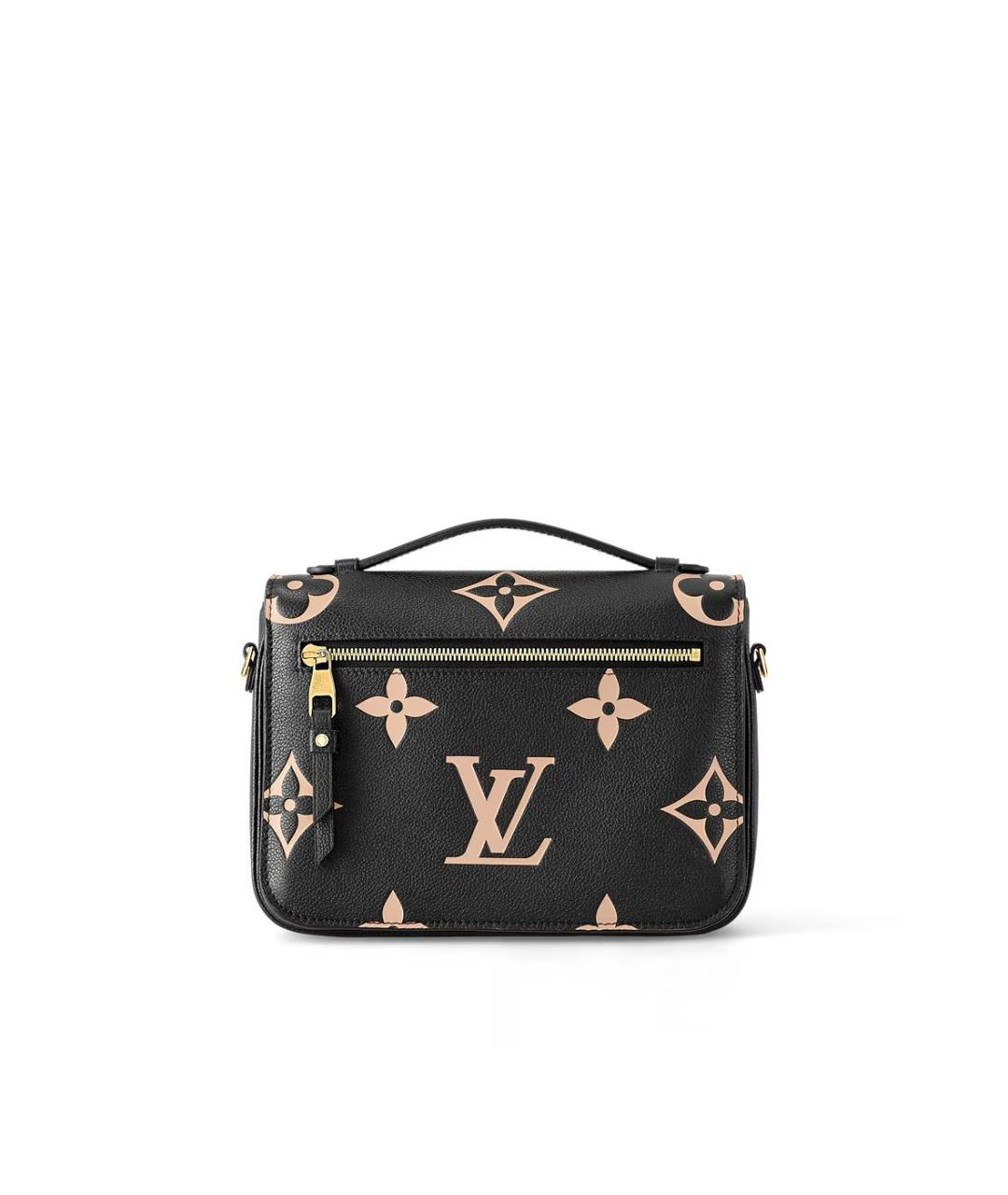 LOUIS VUITTON Черная кожаная сумка через плечо, фото 4