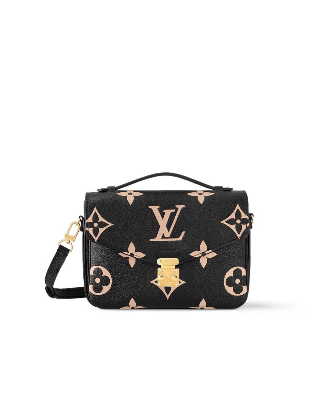 LOUIS VUITTON Черная кожаная сумка через плечо, фото 1