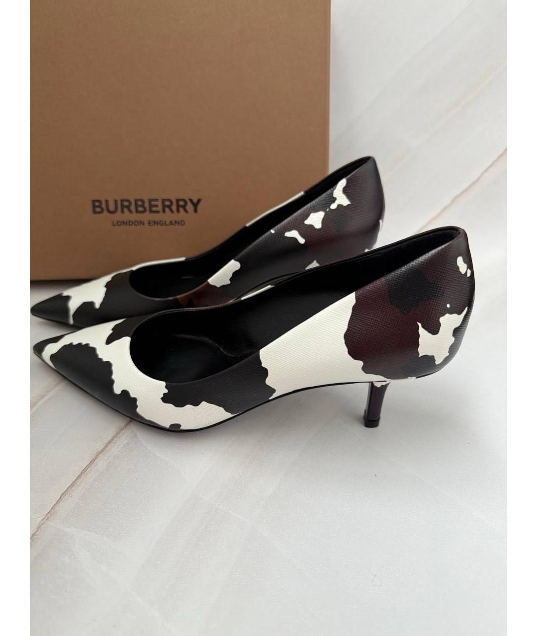 BURBERRY Черные кожаные туфли, фото 6