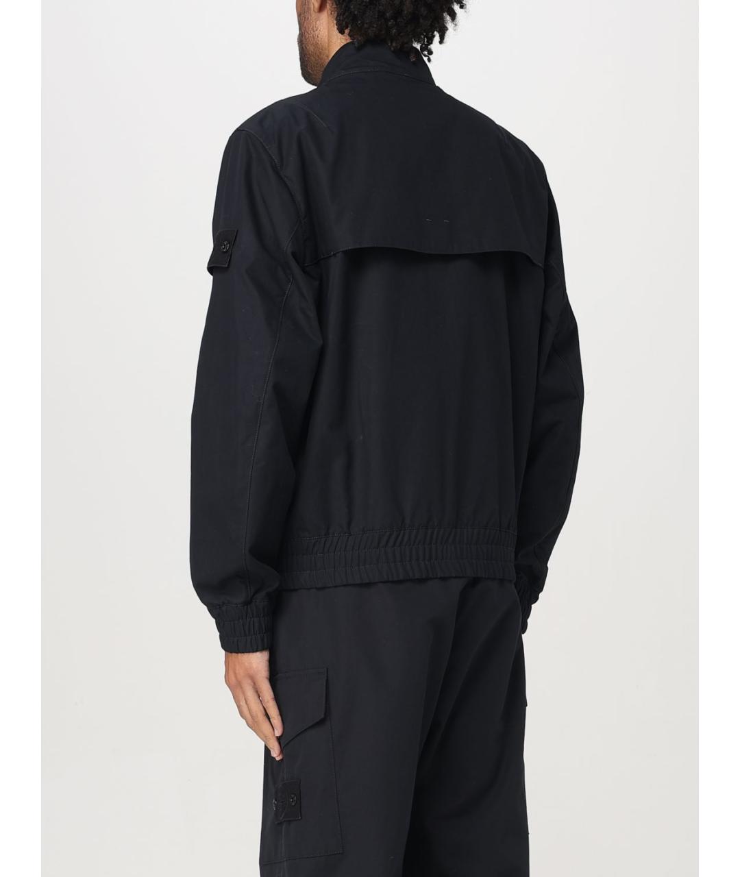 STONE ISLAND Черная хлопковая куртка, фото 4