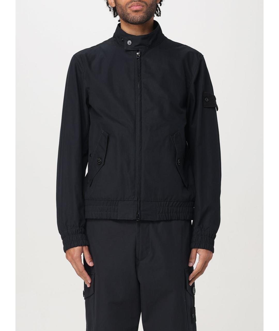 STONE ISLAND Черная хлопковая куртка, фото 2