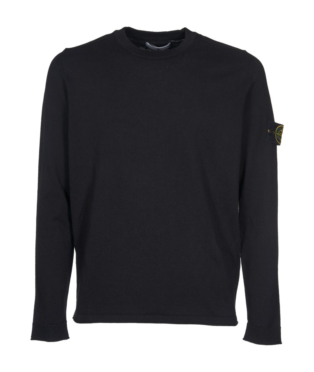 STONE ISLAND Темно-синий хлопковый джемпер / свитер, фото 1