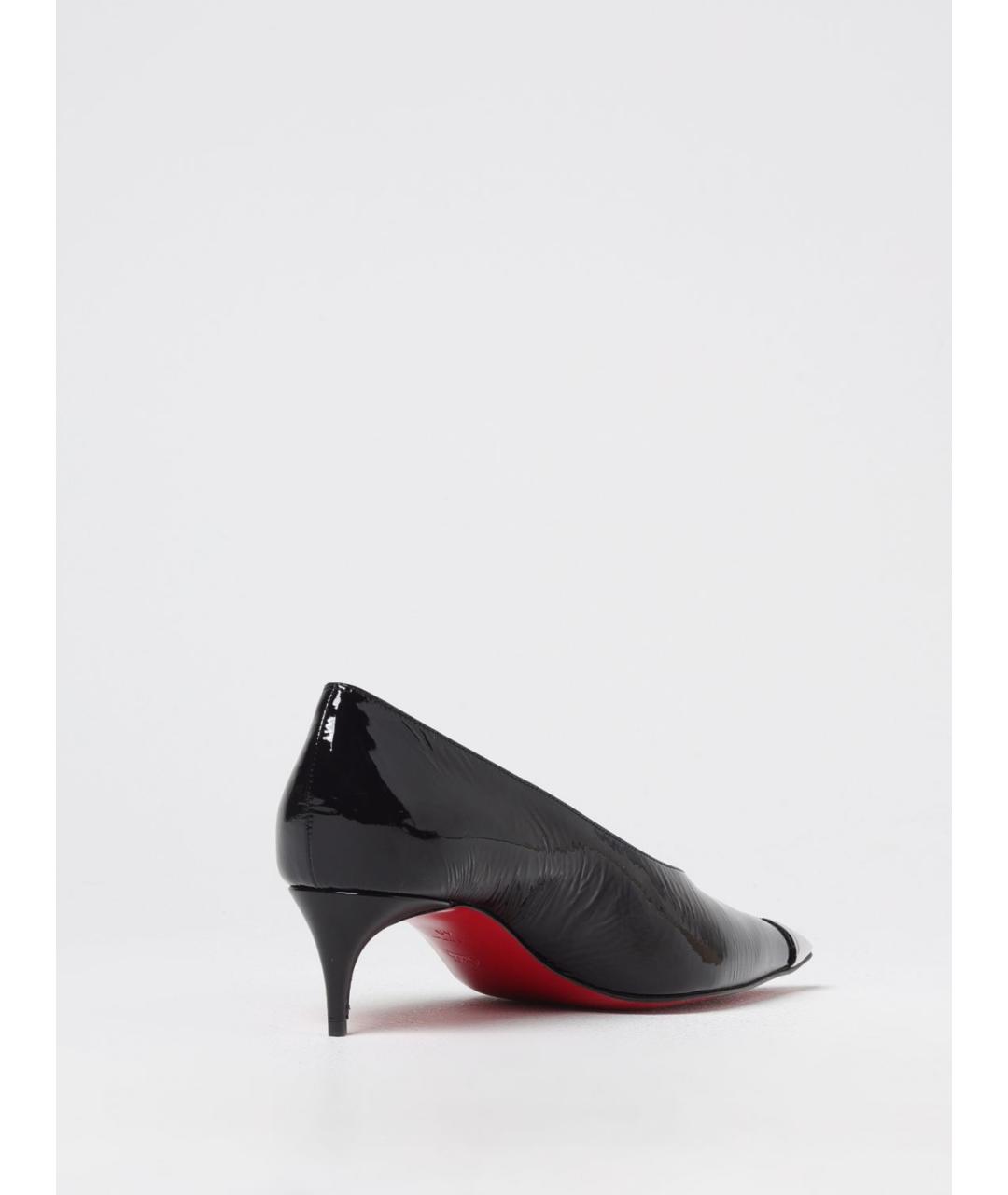 CHRISTIAN LOUBOUTIN Черные кожаные туфли, фото 3