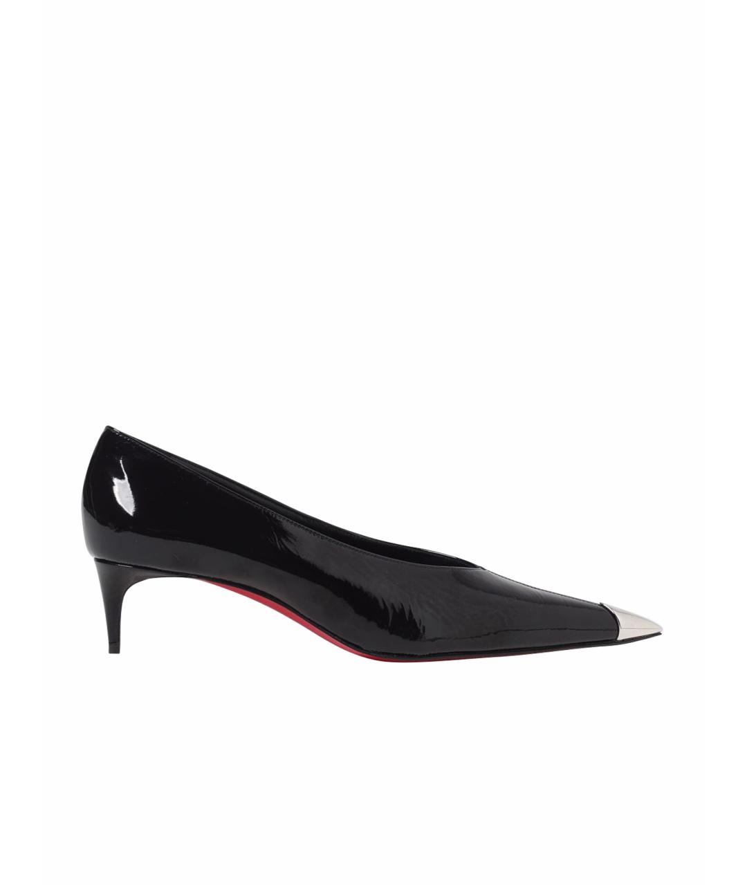 CHRISTIAN LOUBOUTIN Черные кожаные туфли, фото 1