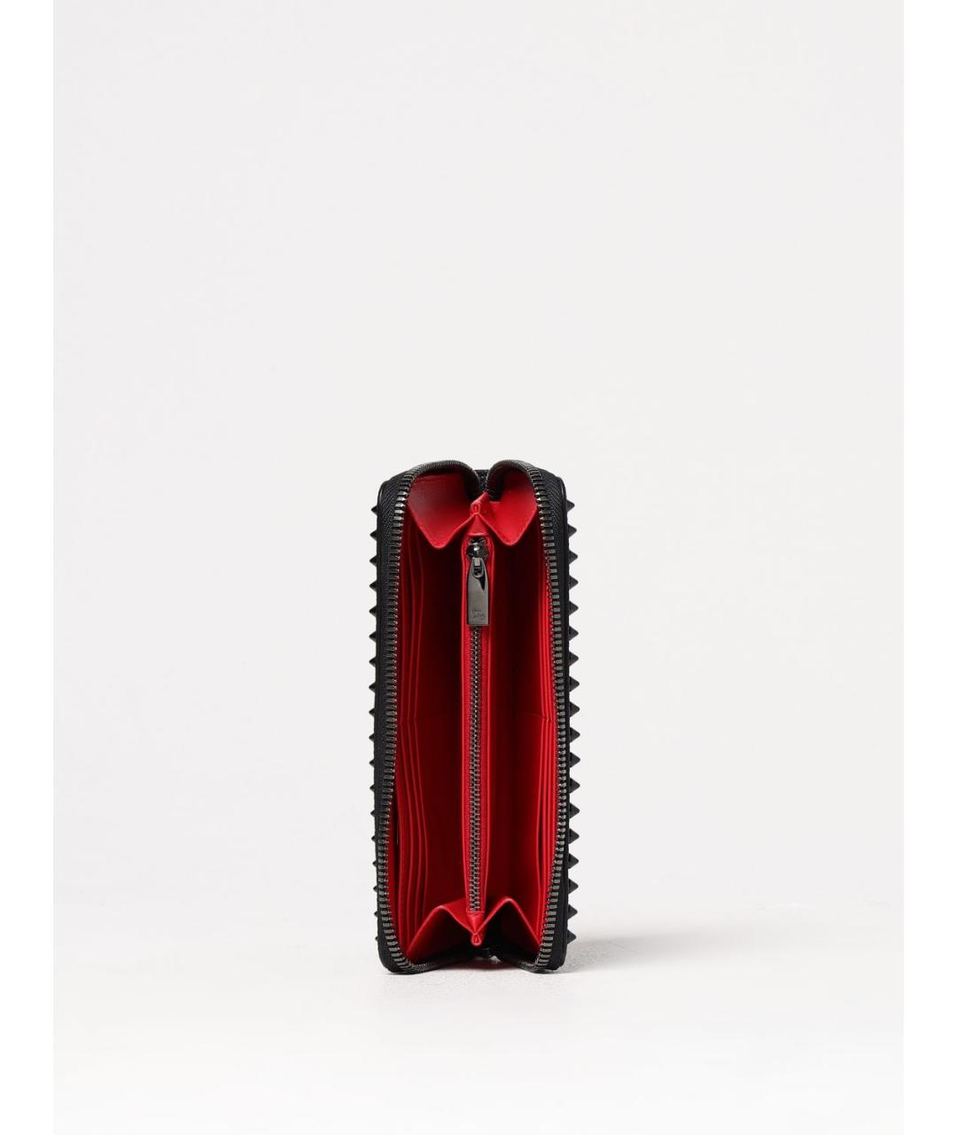 CHRISTIAN LOUBOUTIN Черный кожаный кошелек, фото 2