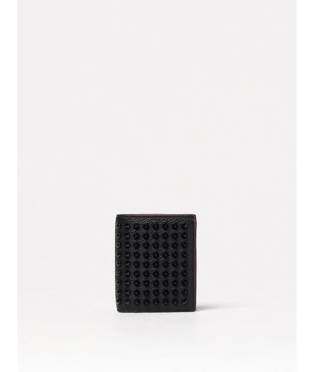 CHRISTIAN LOUBOUTIN Черный кожаный кошелек, фото 4