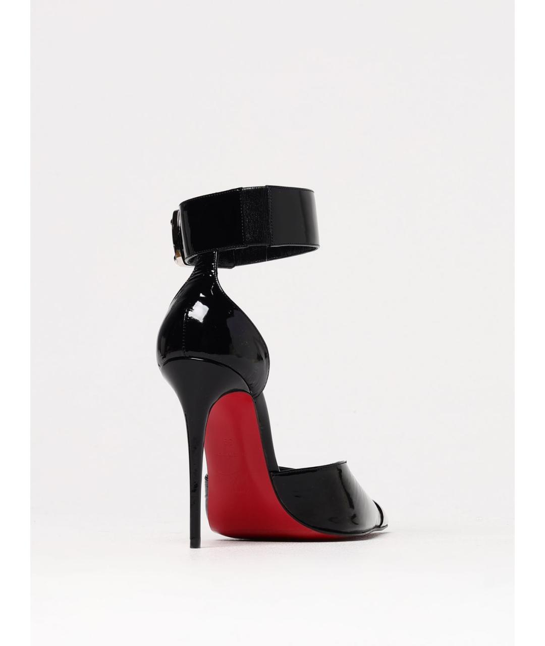 CHRISTIAN LOUBOUTIN Черные кожаные туфли, фото 3