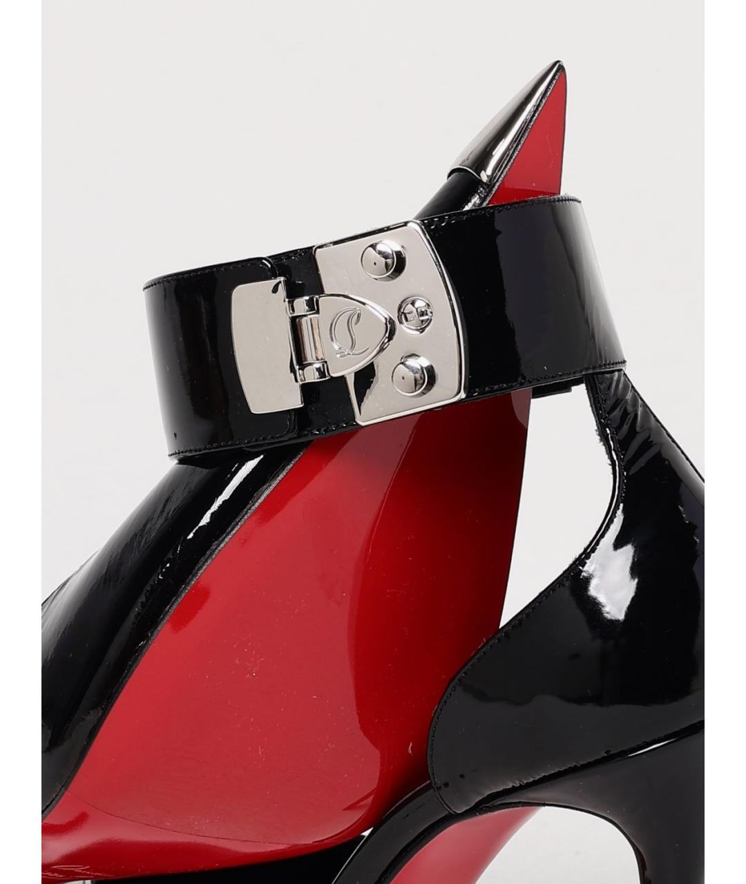 CHRISTIAN LOUBOUTIN Черные кожаные туфли, фото 4