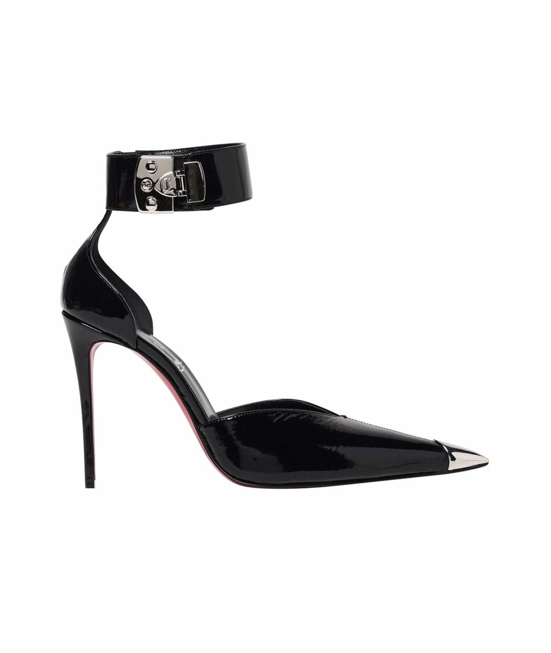 CHRISTIAN LOUBOUTIN Черные кожаные туфли, фото 1