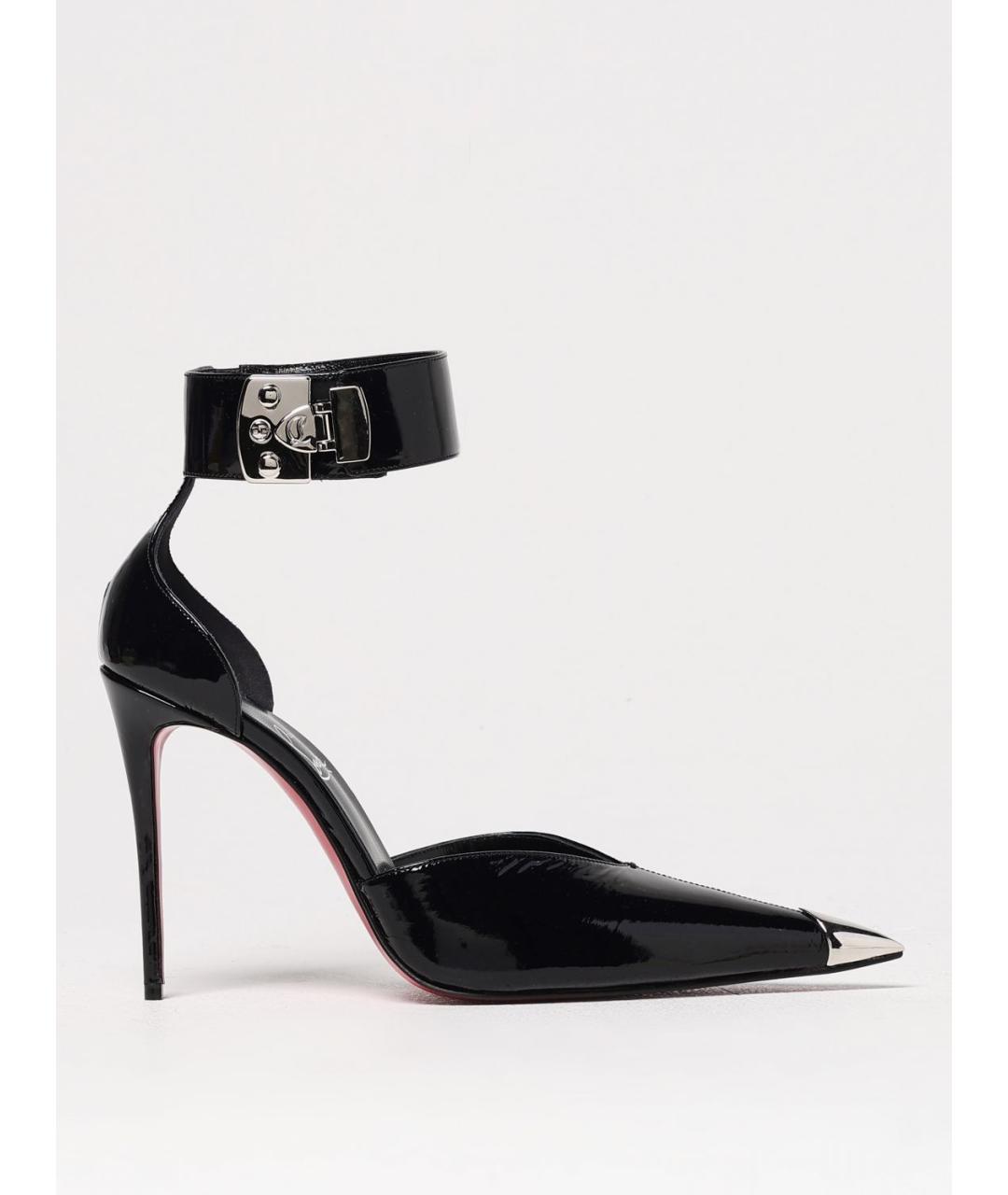 CHRISTIAN LOUBOUTIN Черные кожаные туфли, фото 5
