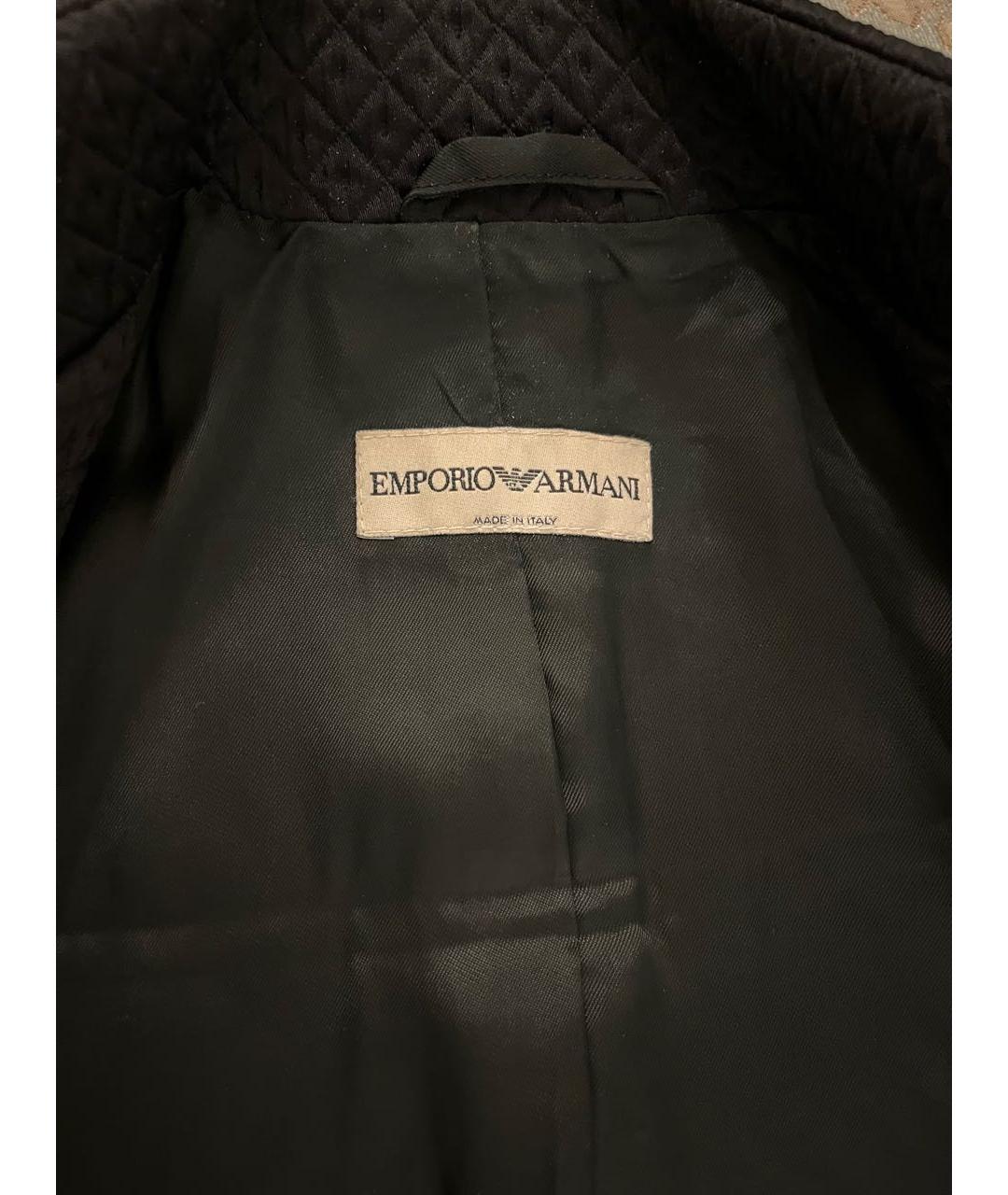 EMPORIO ARMANI Черное пальто, фото 4