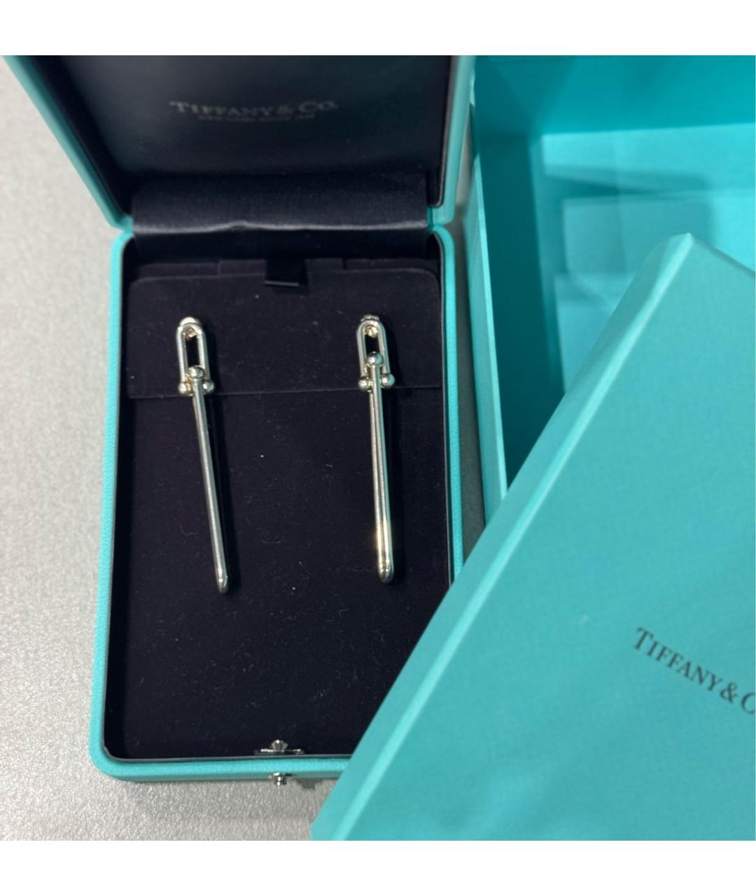 TIFFANY&CO Серые серебряные серьги, фото 4