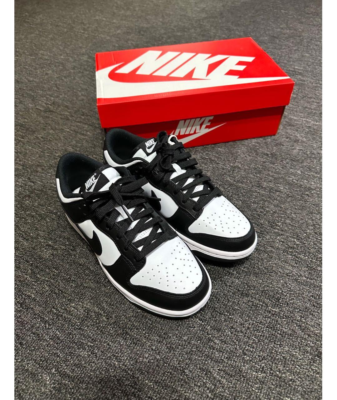 NIKE Черные кожаные низкие кроссовки / кеды, фото 2