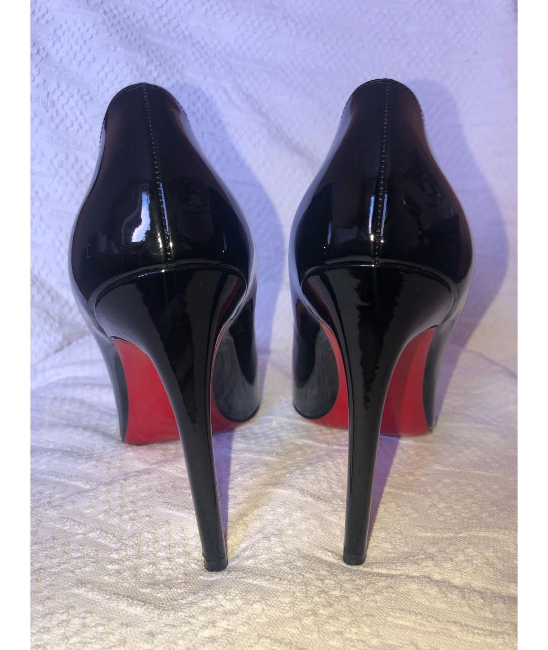 CHRISTIAN LOUBOUTIN Черные кожаные туфли, фото 4