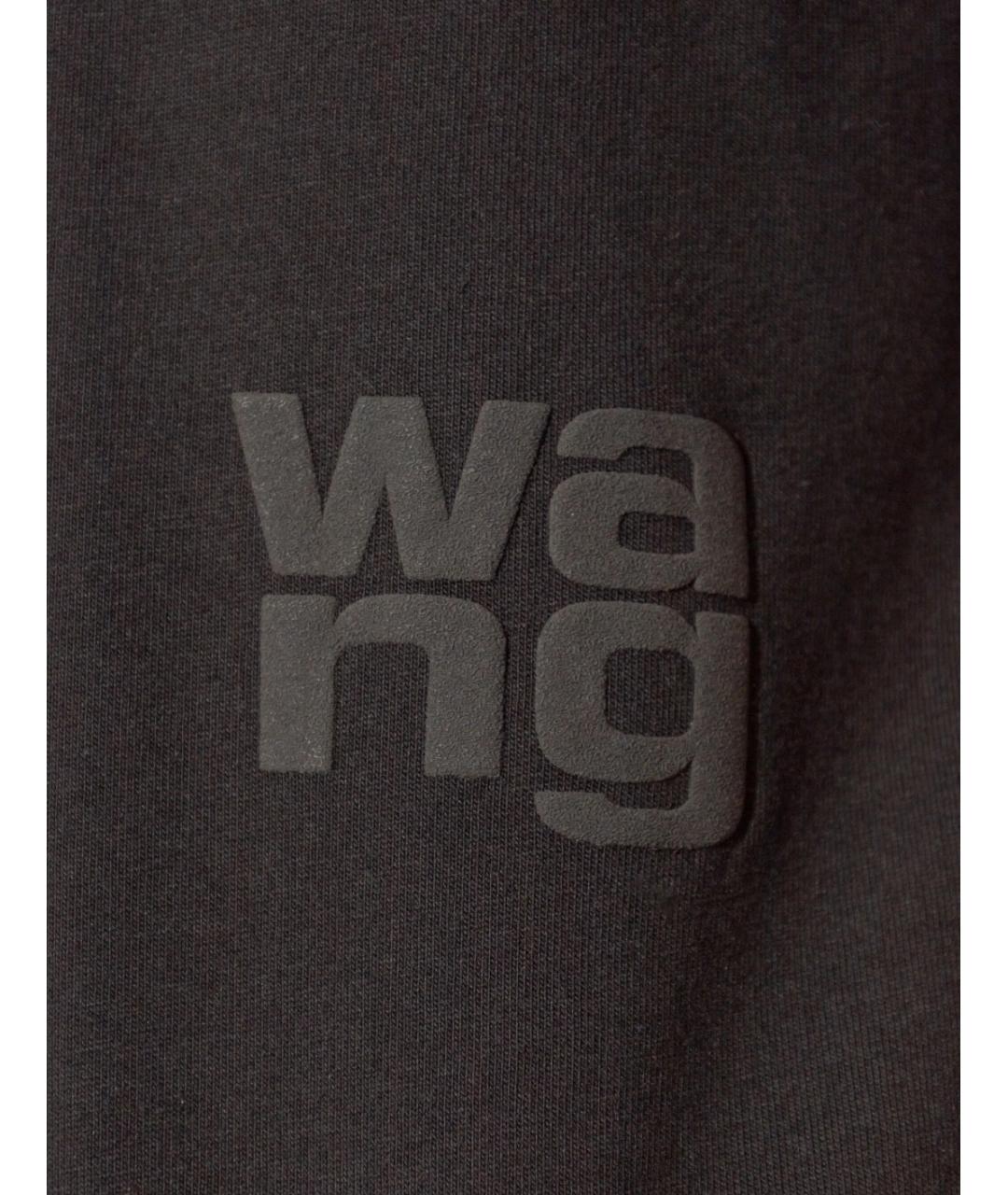 T BY ALEXANDER WANG Черная хлопковая футболка, фото 3