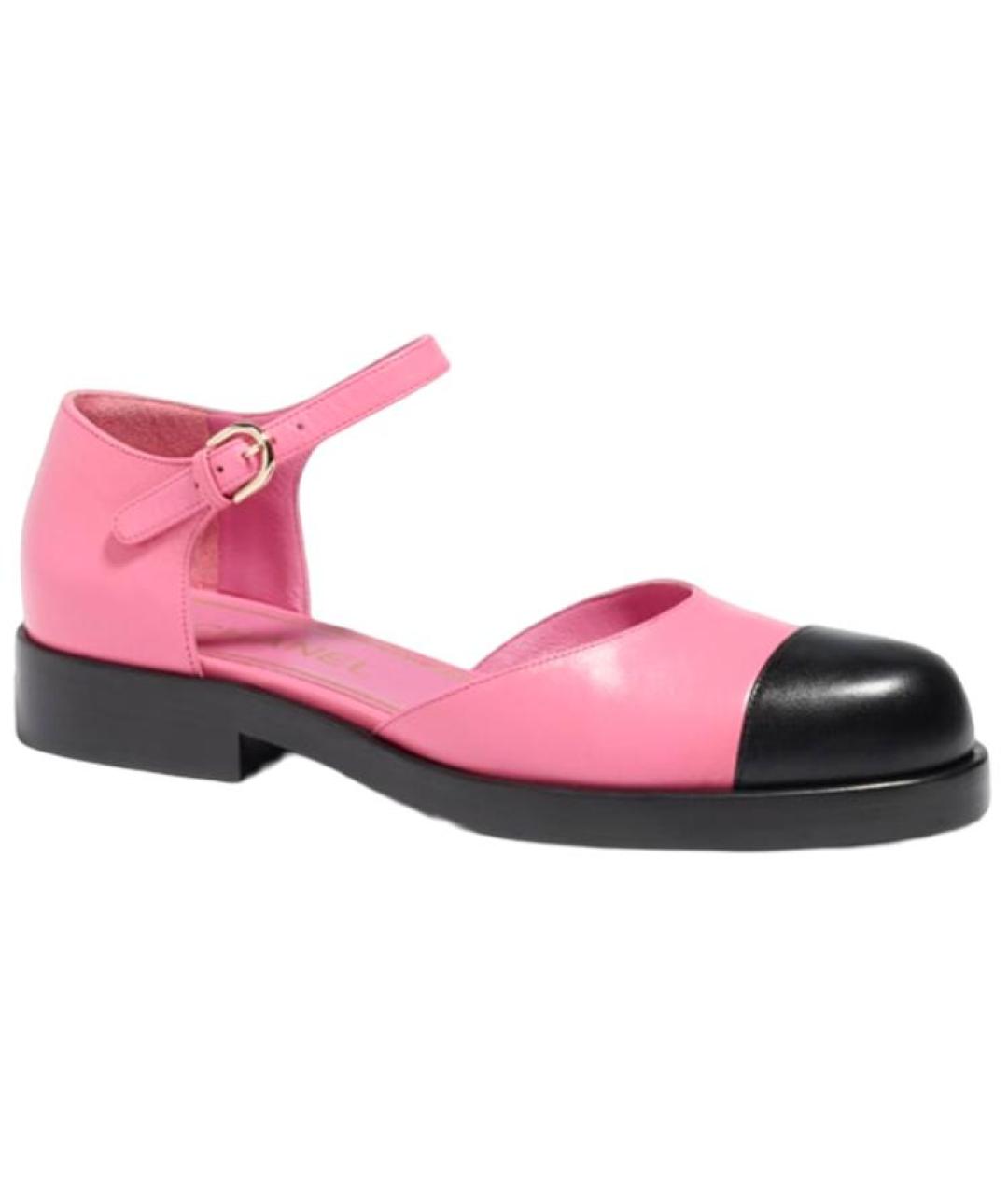 CHANEL Розовые кожаные туфли, фото 1