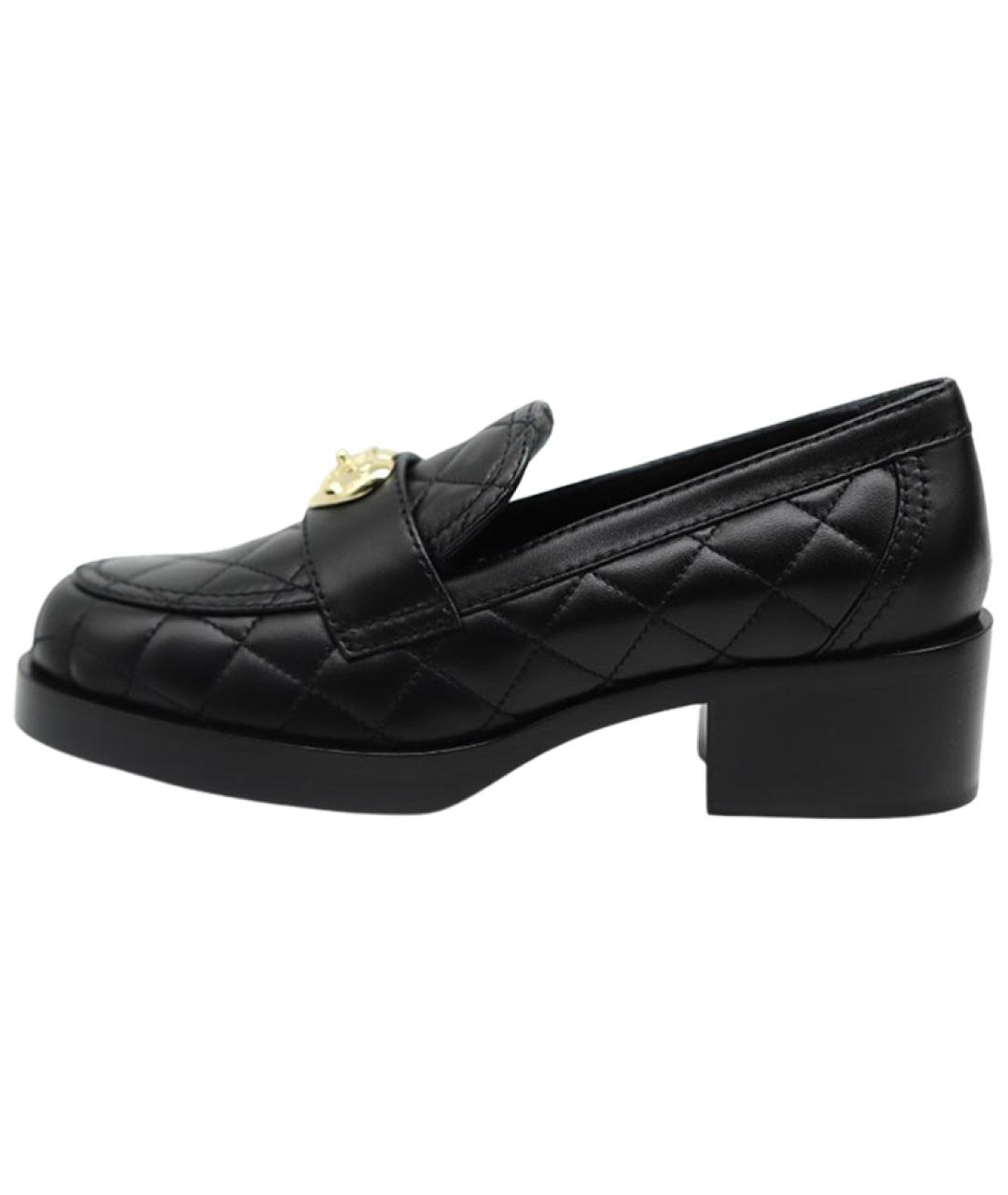 CHANEL Черные кожаные туфли, фото 6