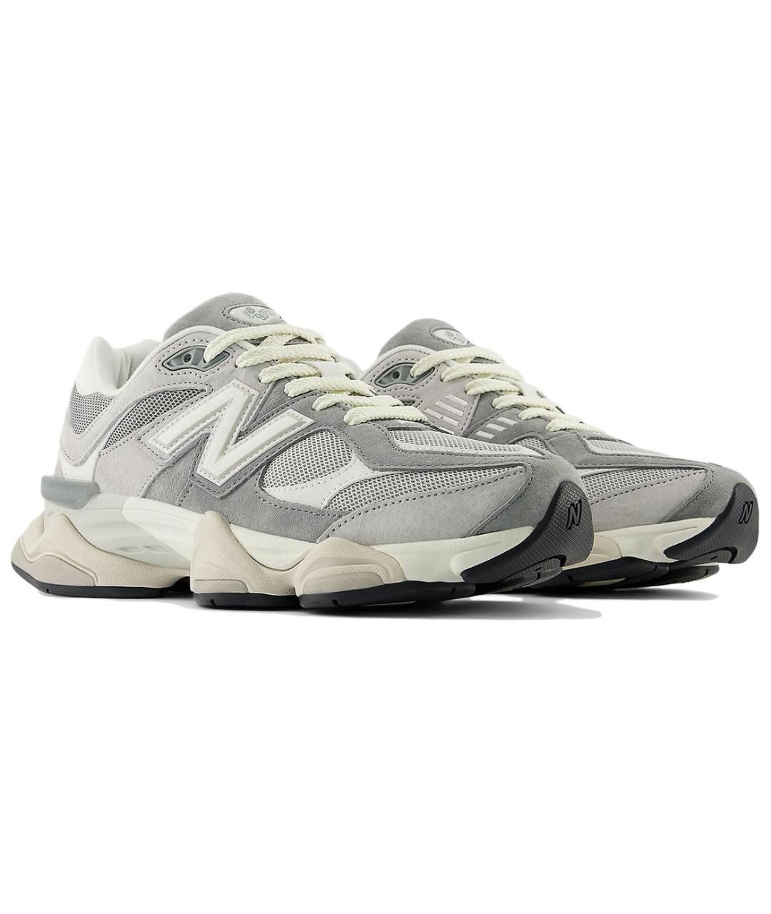 NEW BALANCE Серые бархатные кроссовки, фото 3