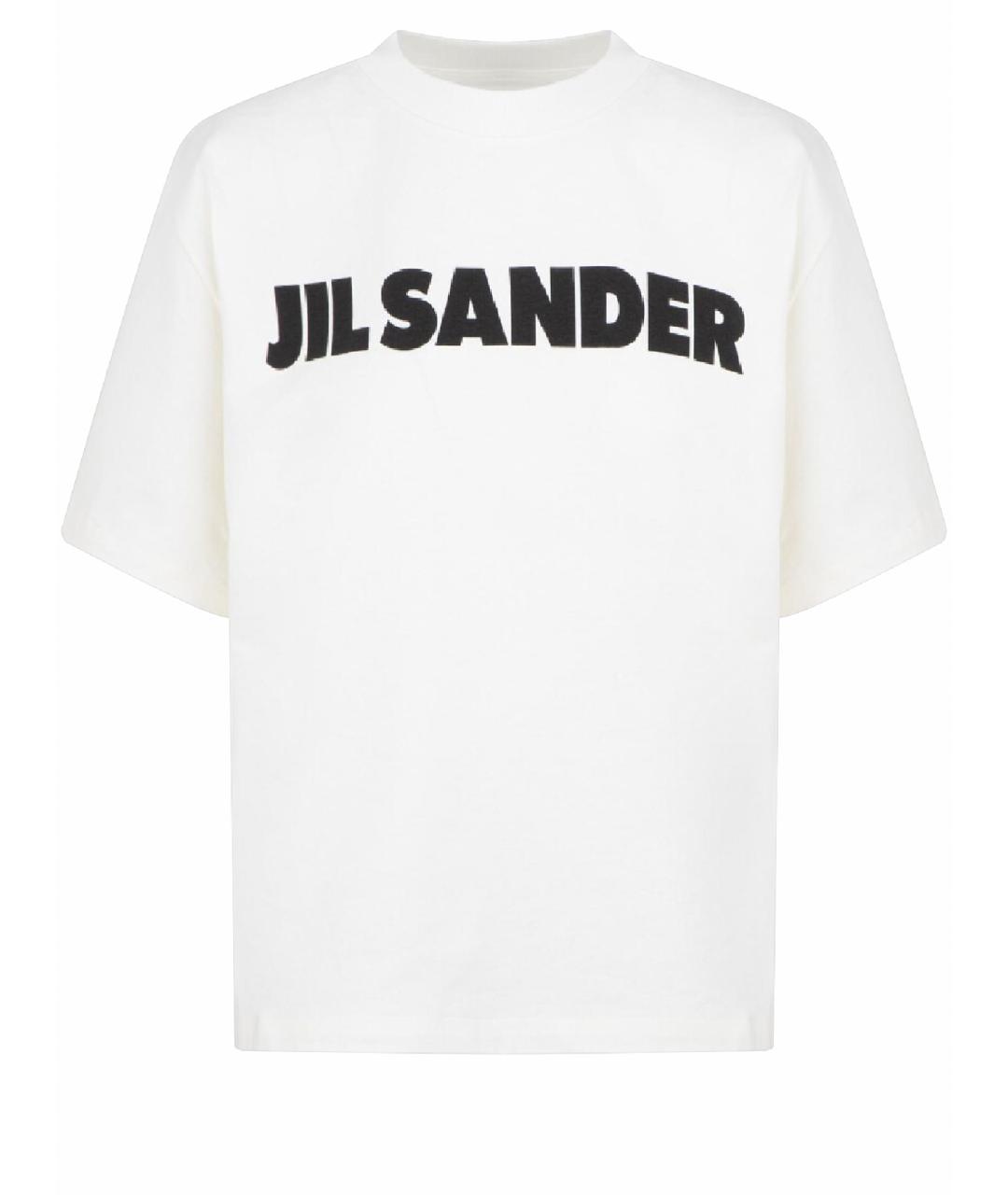 JIL SANDER Белая хлопковая футболка, фото 1