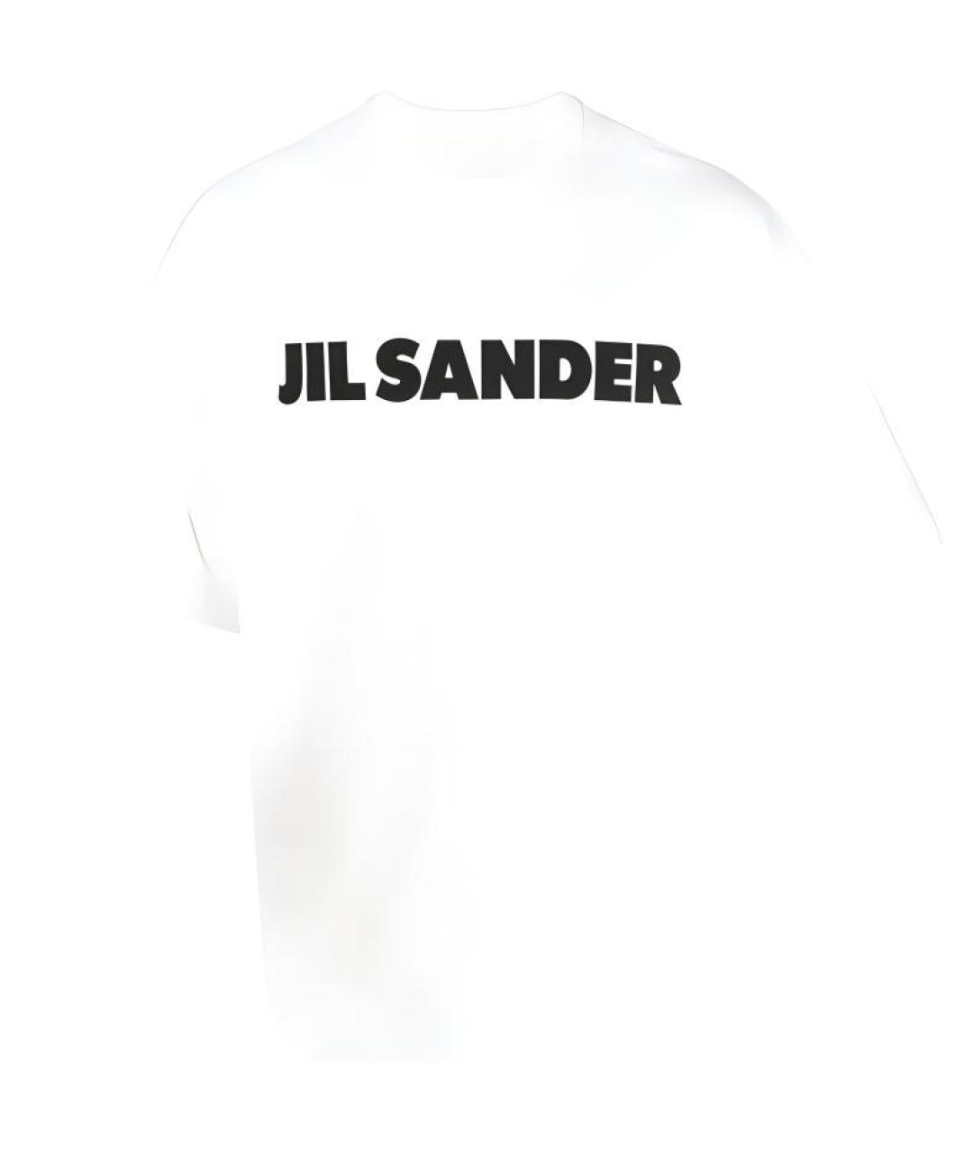 JIL SANDER Белая хлопковая футболка, фото 2