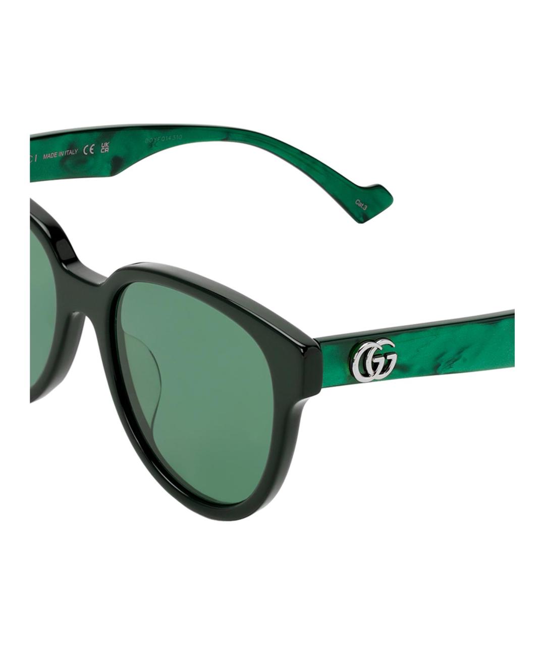 GUCCI Зеленые пластиковые солнцезащитные очки, фото 5