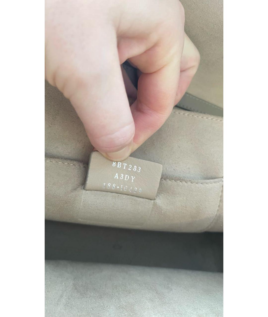 FENDI Серая кожаная сумка через плечо, фото 7