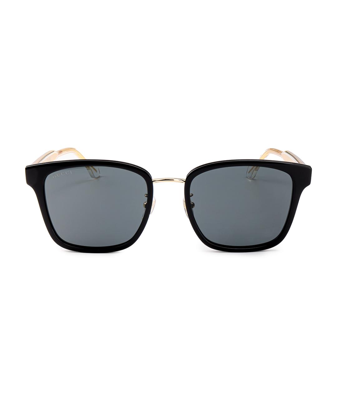 GUCCI Черные металлические солнцезащитные очки, фото 1