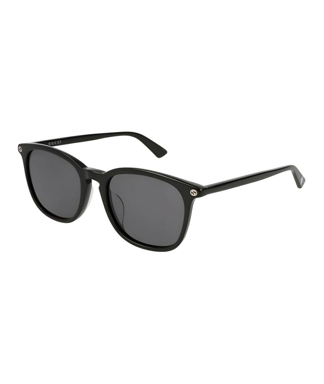 GUCCI Черные пластиковые солнцезащитные очки, фото 1