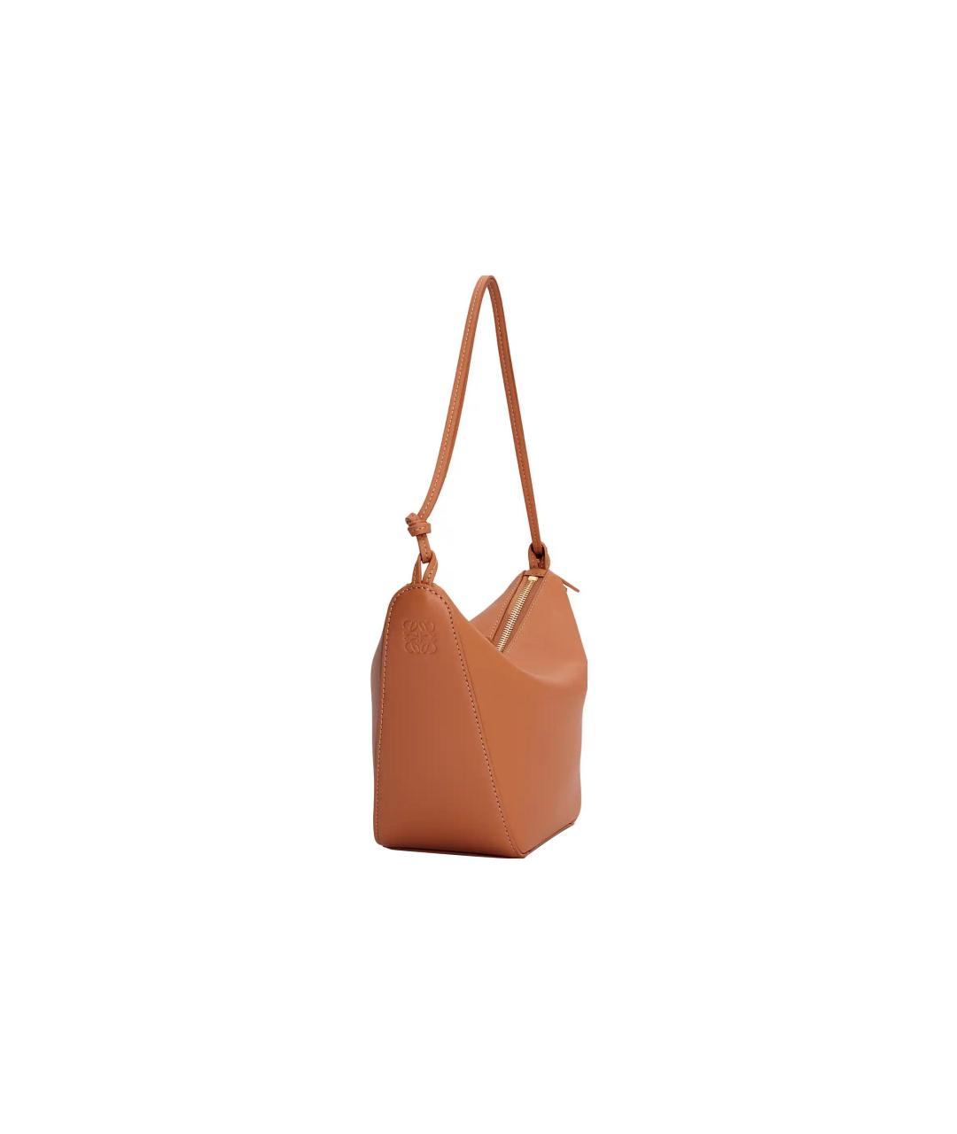 LOEWE Коричневая кожаная сумка через плечо, фото 2