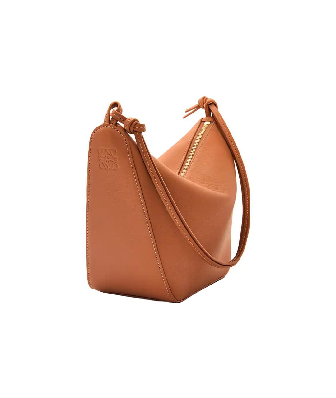 LOEWE Коричневая кожаная сумка через плечо, фото 4