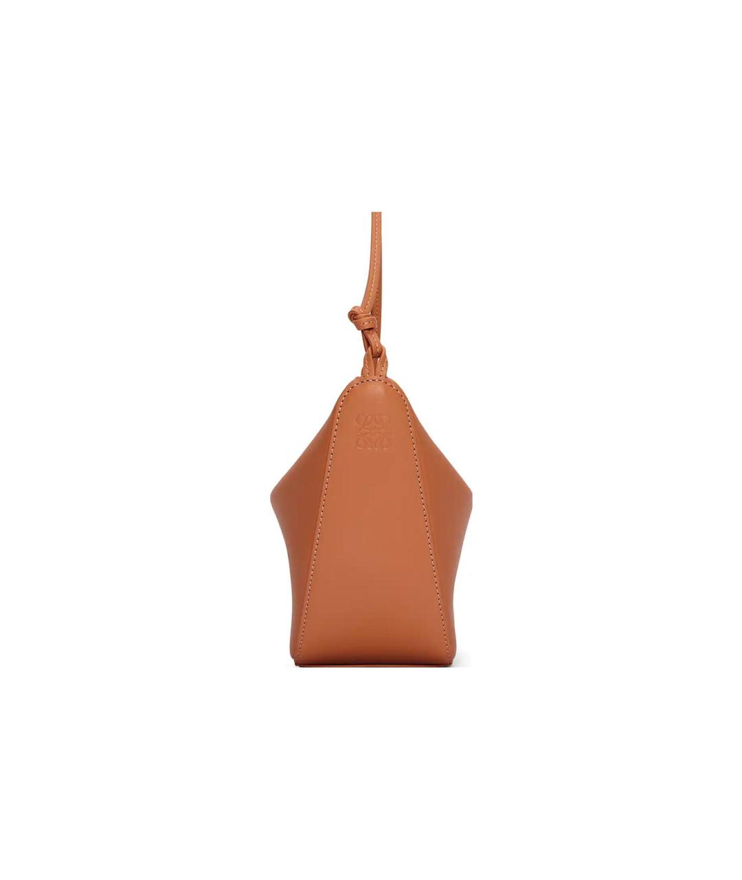 LOEWE Коричневая кожаная сумка через плечо, фото 3
