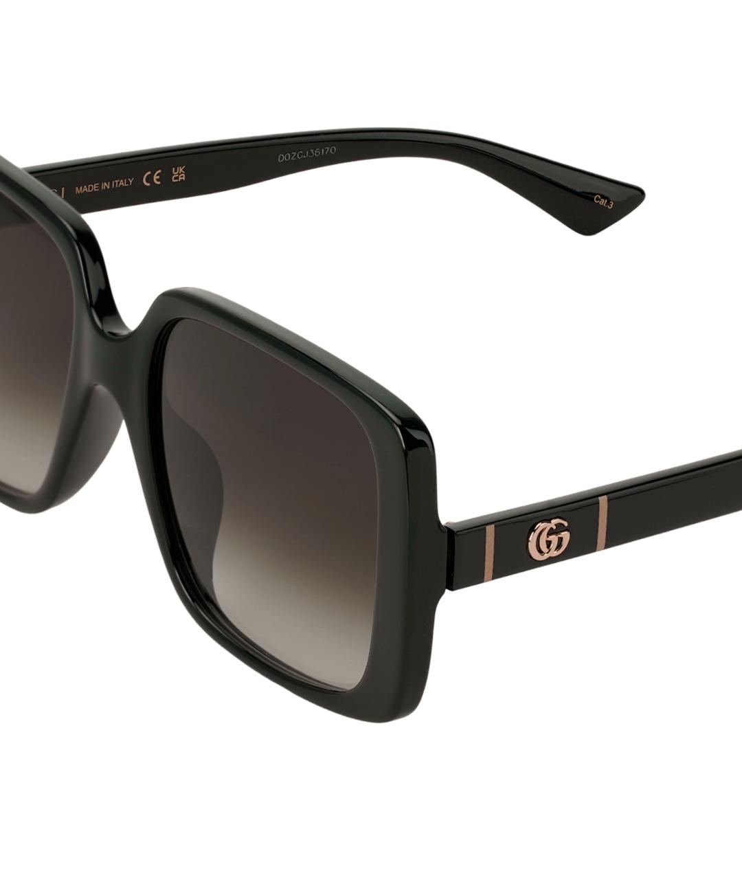 GUCCI Черные пластиковые солнцезащитные очки, фото 5