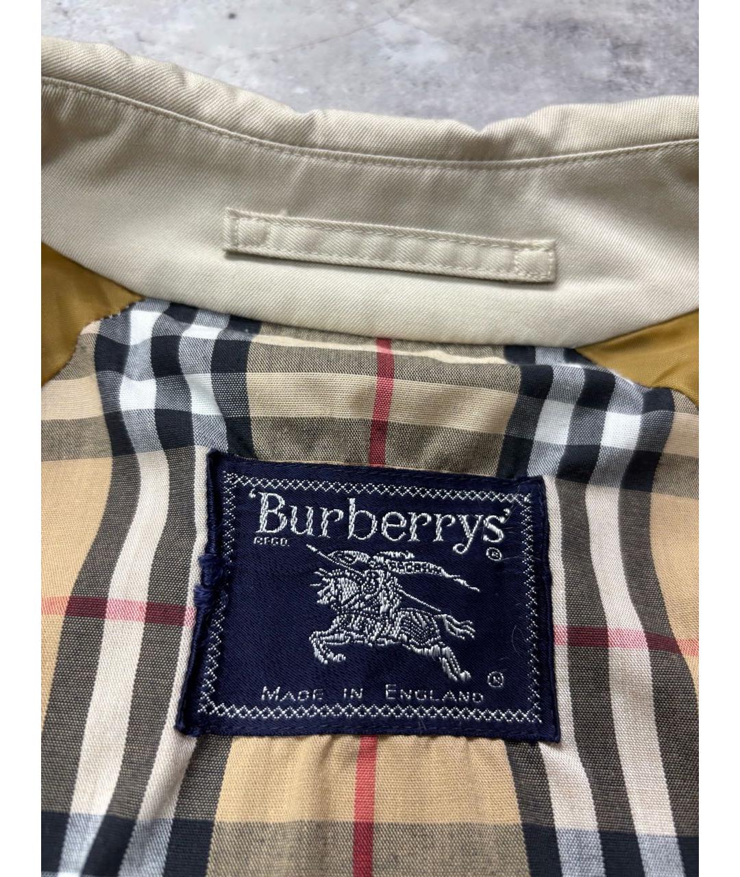 BURBERRY Бежевая полиэстеровая куртка, фото 4