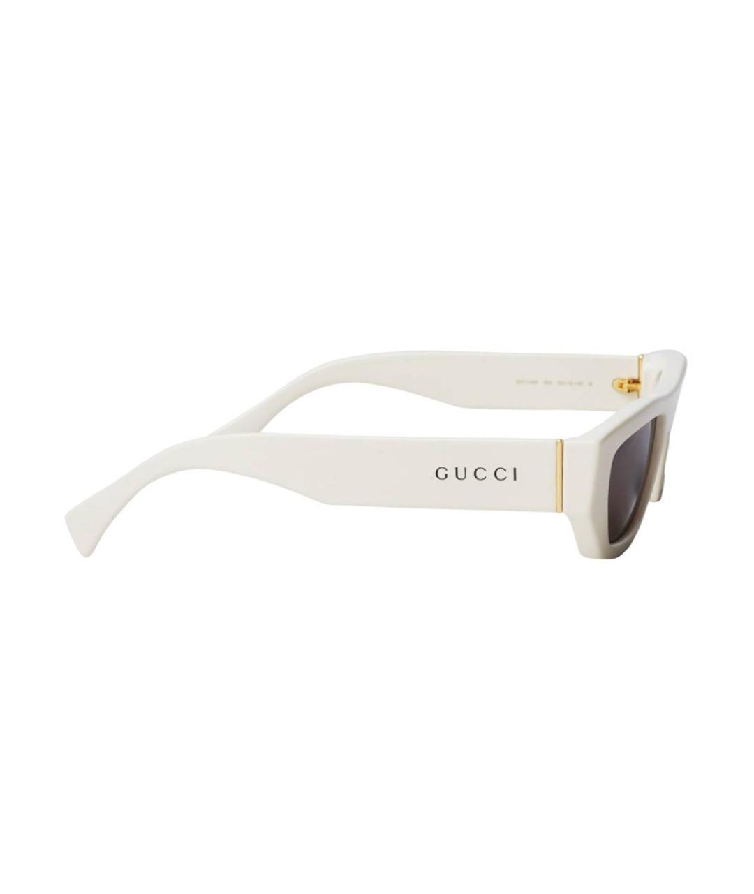GUCCI Белые пластиковые солнцезащитные очки, фото 3