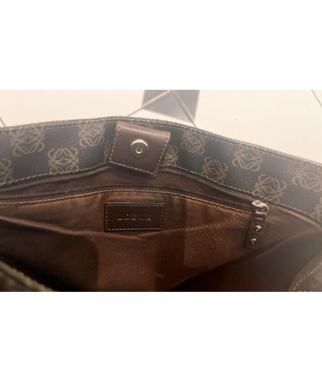 LOEWE Коричневая кожаная сумка тоут, фото 4