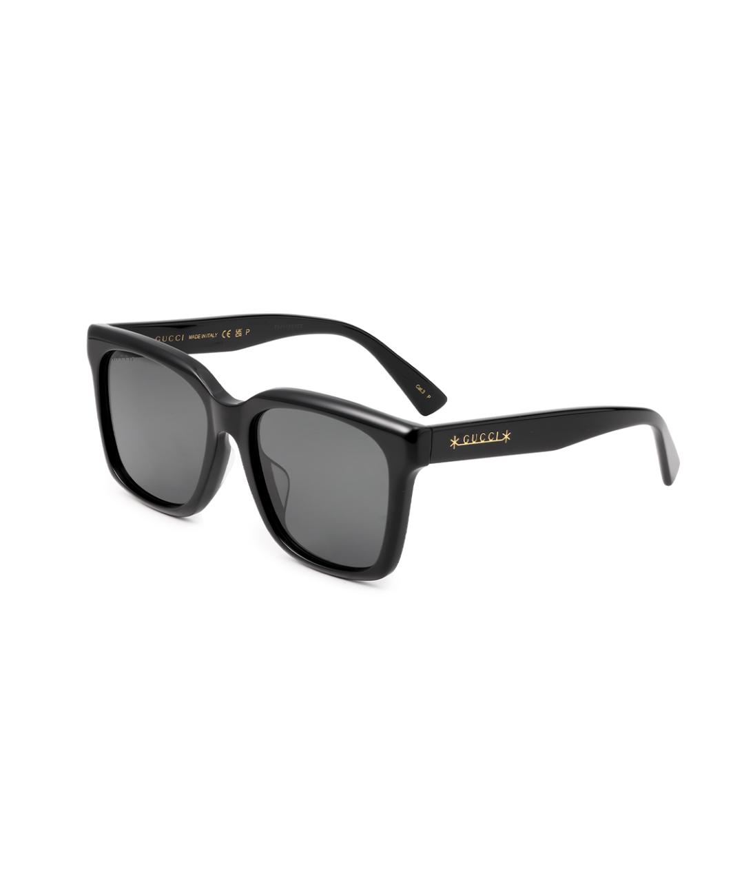 GUCCI Черные пластиковые солнцезащитные очки, фото 1
