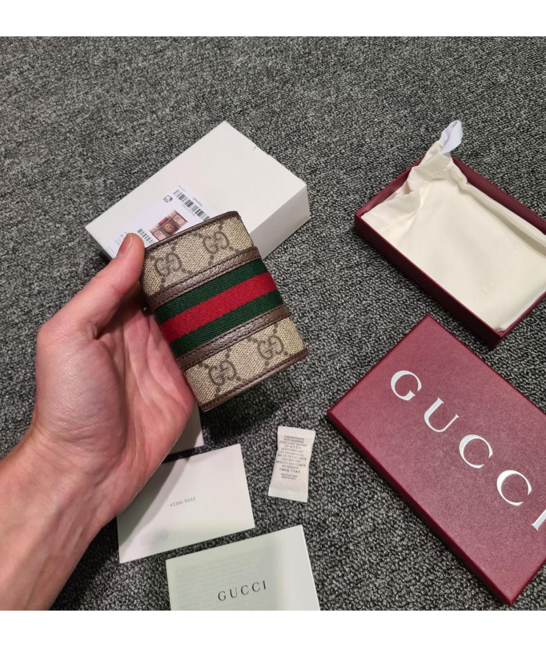 GUCCI Бежевая ключница, фото 6