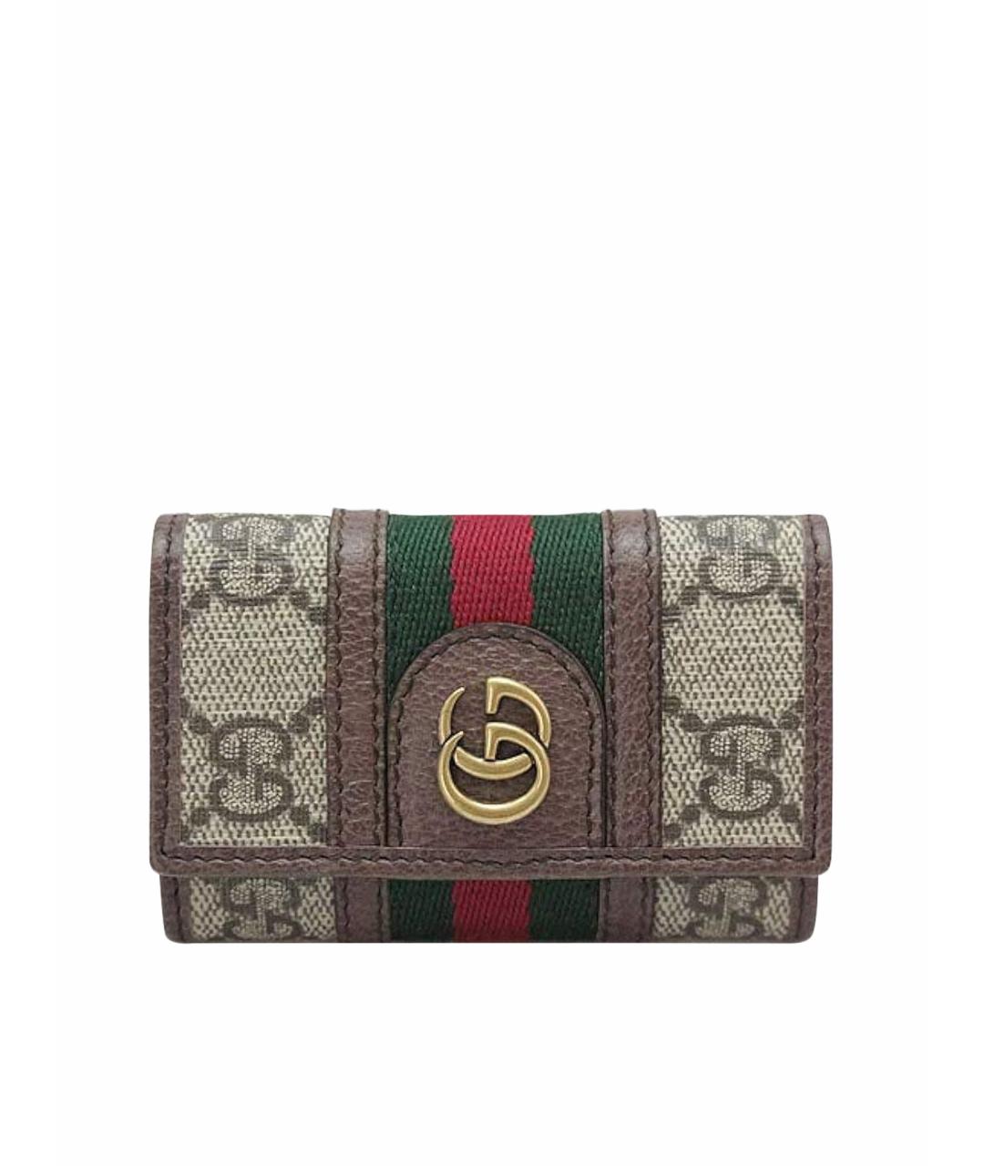 GUCCI Бежевая ключница, фото 1