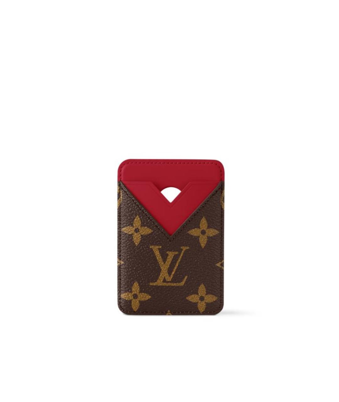 LOUIS VUITTON Красный кожаный кардхолдер, фото 1