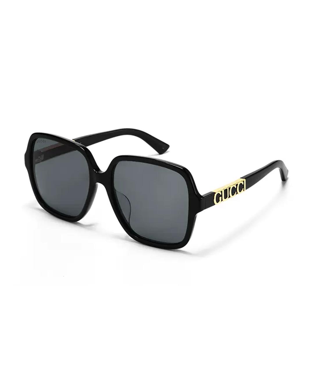 GUCCI Черные пластиковые солнцезащитные очки, фото 1
