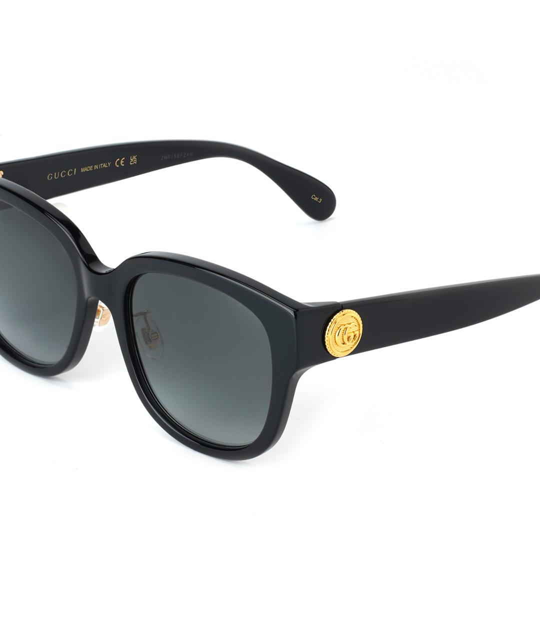 GUCCI Черные пластиковые солнцезащитные очки, фото 5